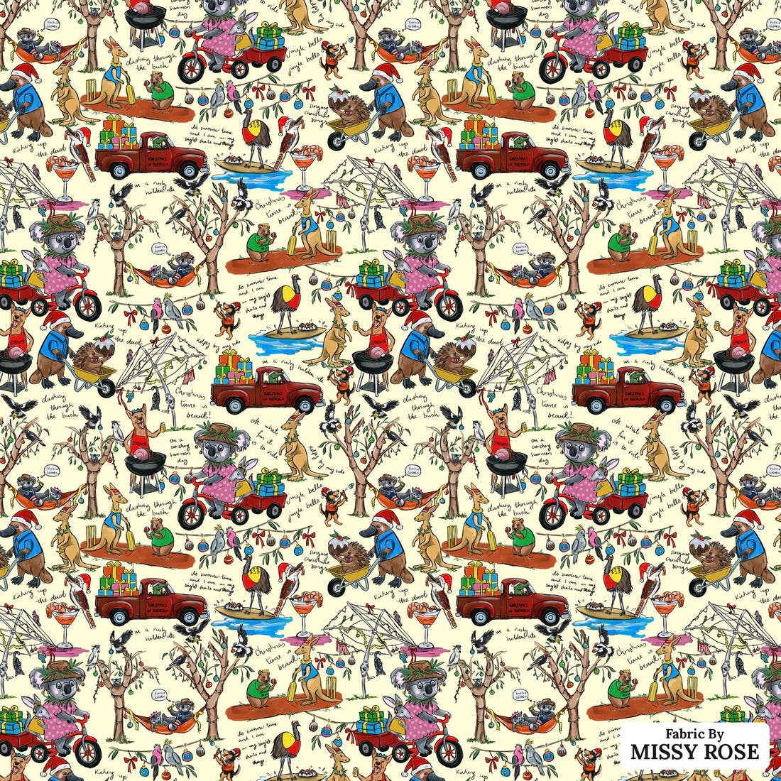 Laura Hamzic 97 - flat view of the print, zoom in for detail | Fabric by Missy Rose
