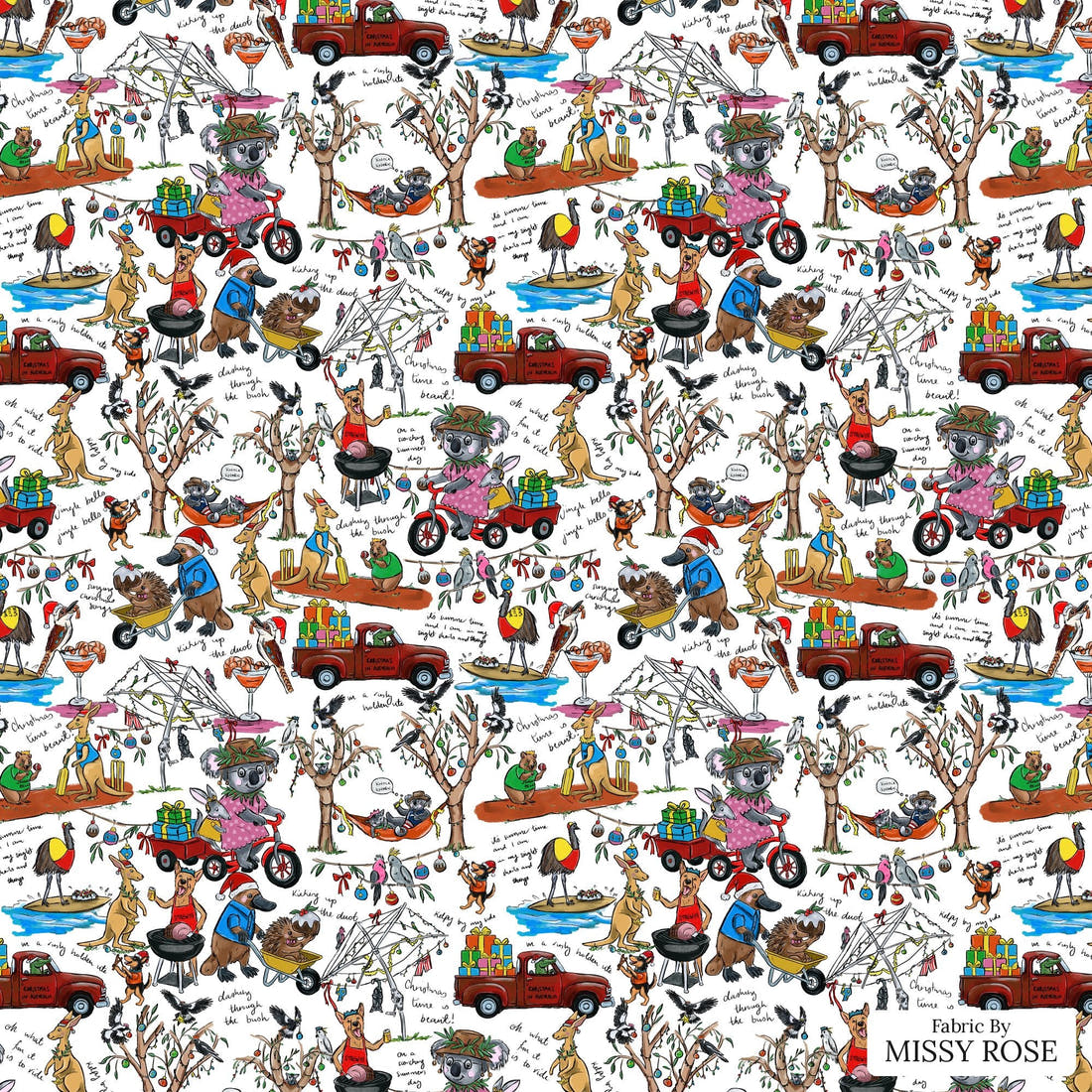 Laura Hamzic 98 - flat view of the print, zoom in for detail | Fabric by Missy Rose