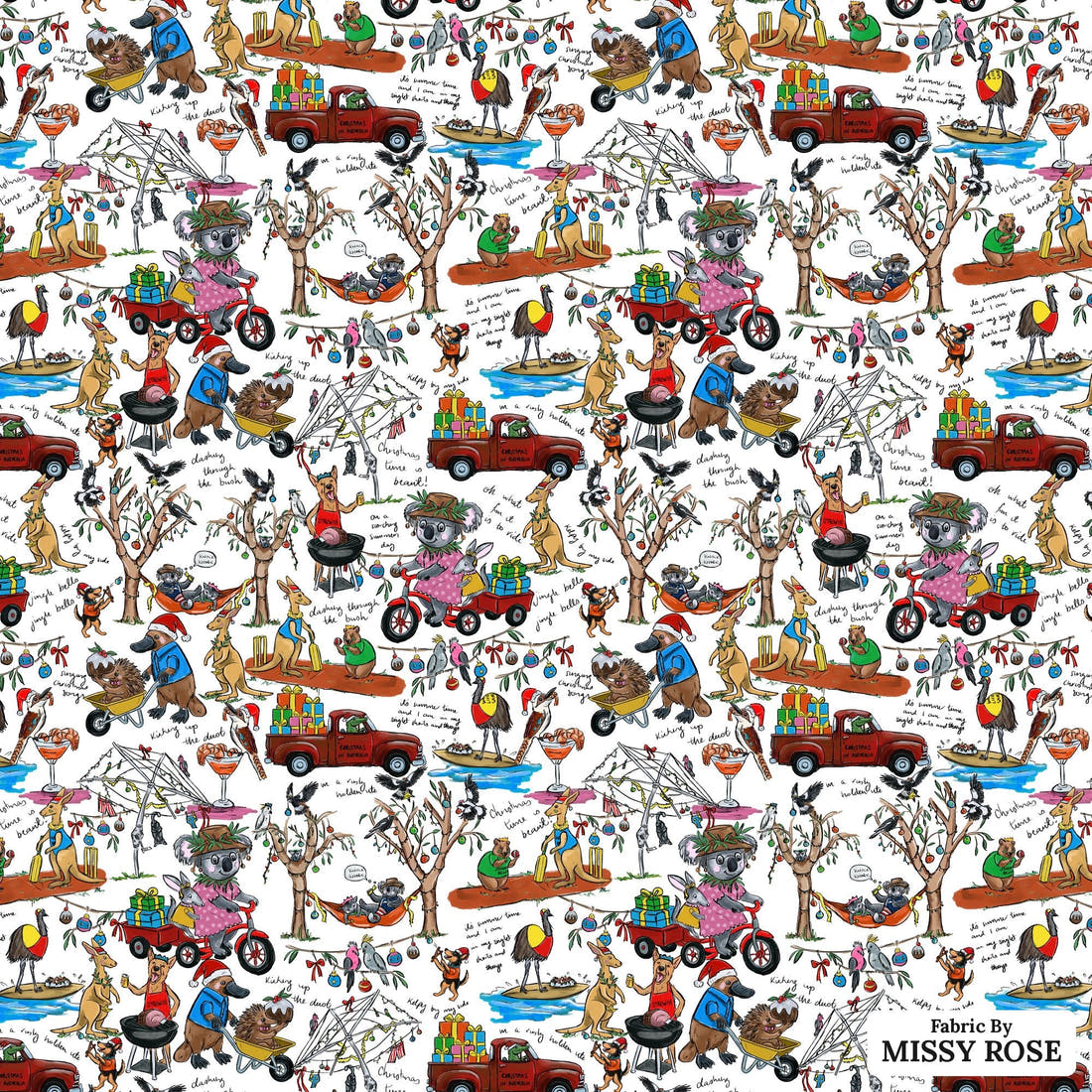 Laura Hamzic 98 - flat view of the print, zoom in for detail | Fabric by Missy Rose