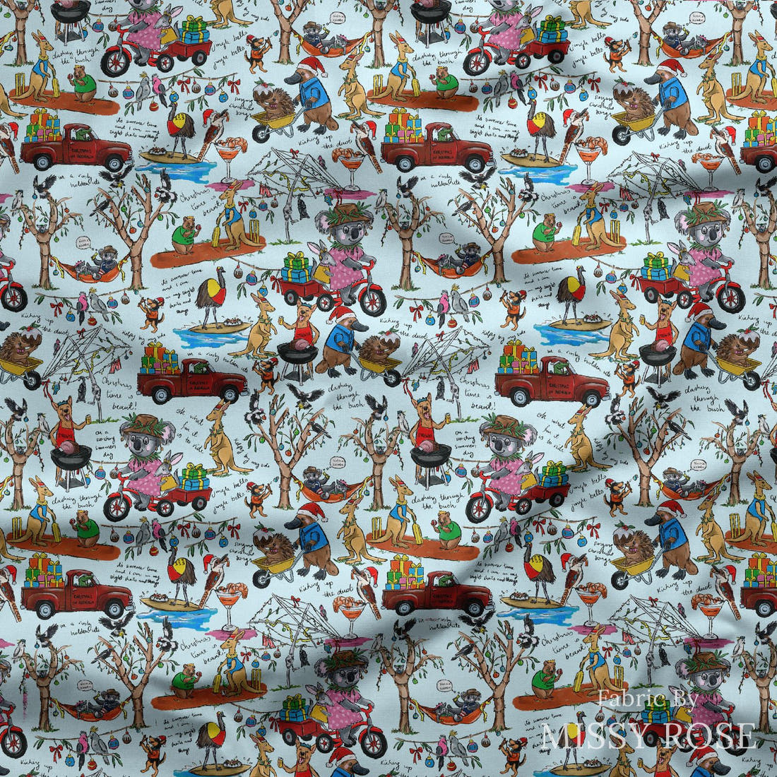 Laura Hamzic 99 draped fabric mockup - custom printed fabric by the metre | Fabric by Missy Rose
