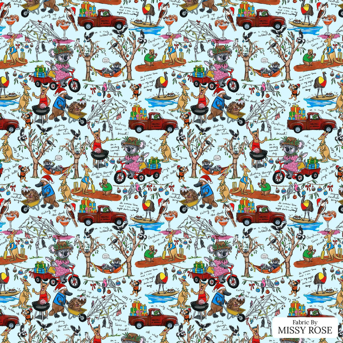 Laura Hamzic 99 - flat view of the print, zoom in for detail | Fabric by Missy Rose