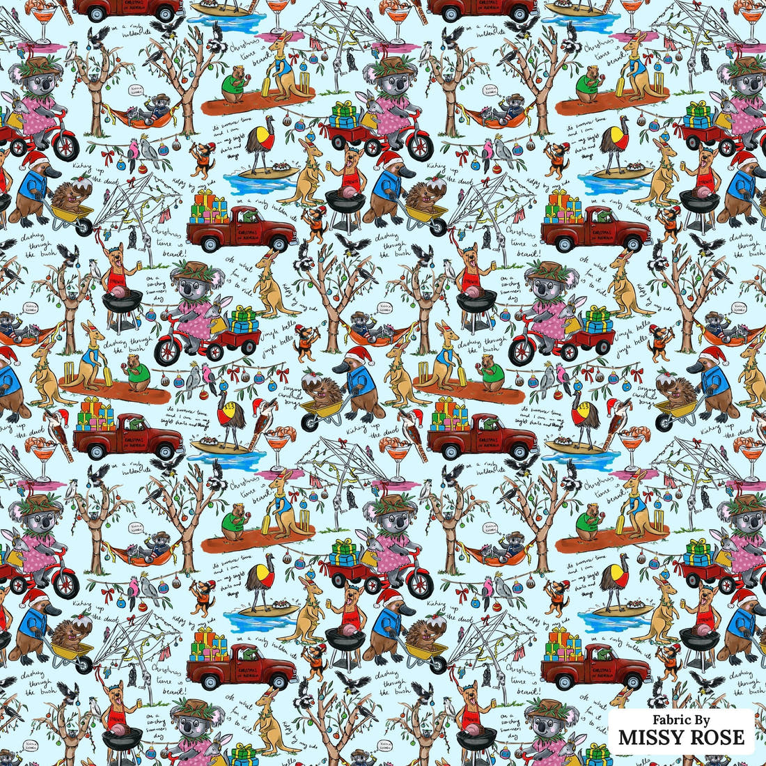 Laura Hamzic 99 - flat view of the print, zoom in for detail | Fabric by Missy Rose