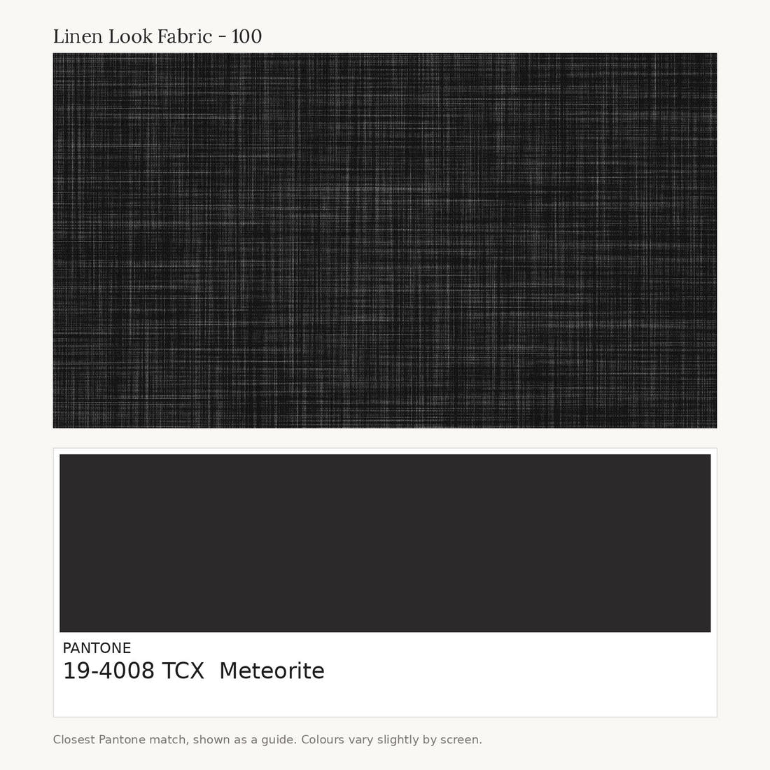 Linen Look Fabric 100 colour card - closest Pantone TCX 19-4008 Meteorite | Fabric by Missy Rose