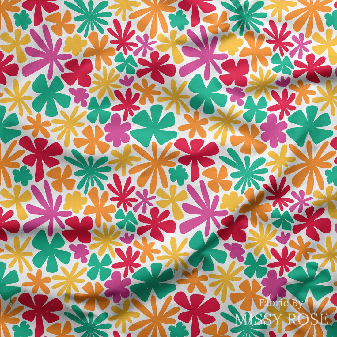 Little Black Kat 02 draped fabric mockup - custom printed fabric by the metre | Fabric by Missy Rose