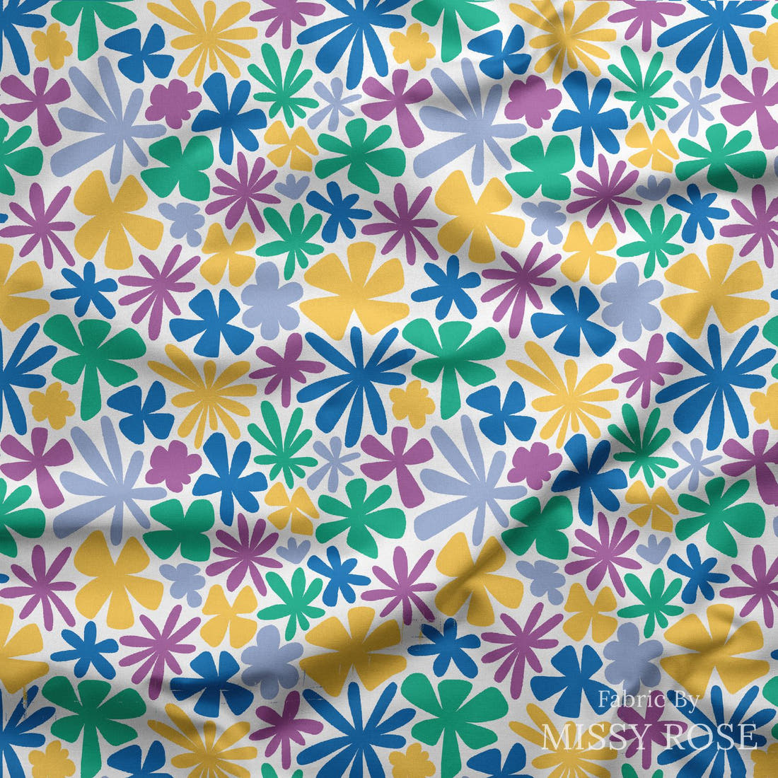 Little Black Kat 03 draped fabric mockup - custom printed fabric by the metre | Fabric by Missy Rose