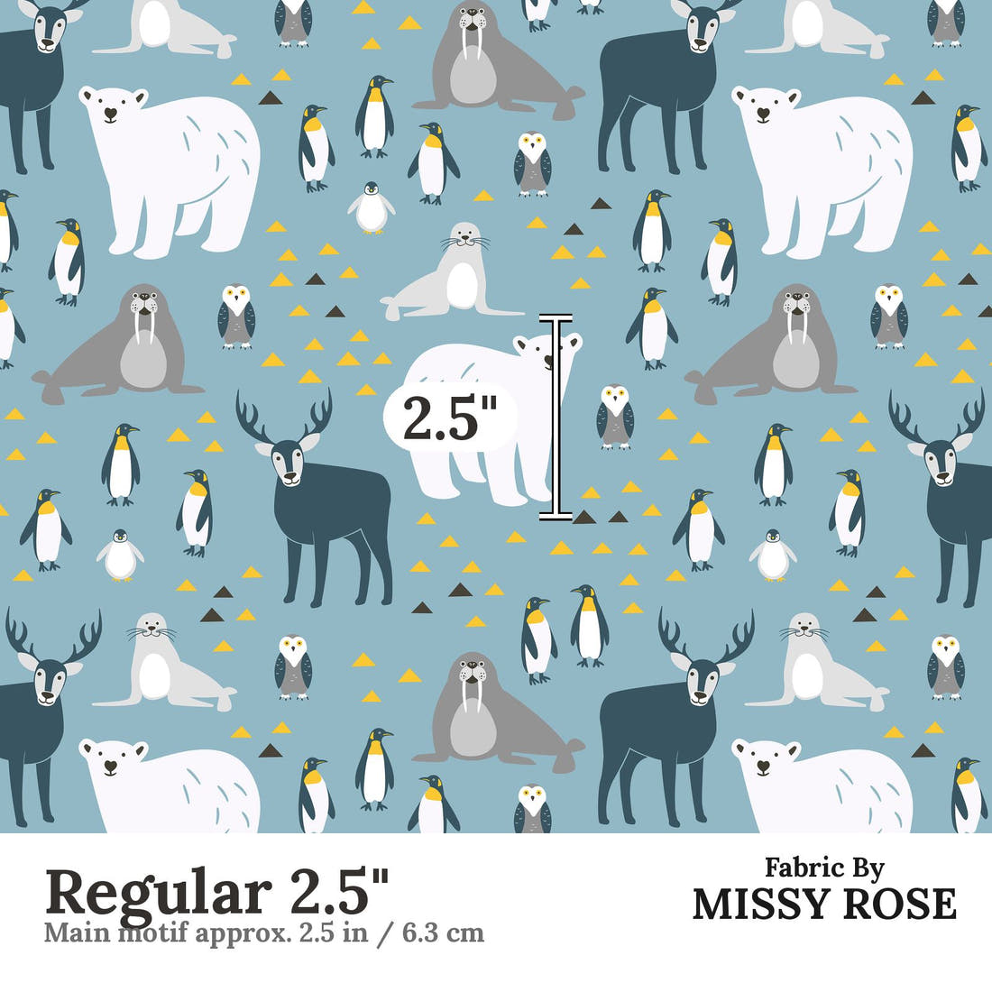 Little Black Kat 04 Regular 2.5 inch print scale guide | Fabric by Missy Rose