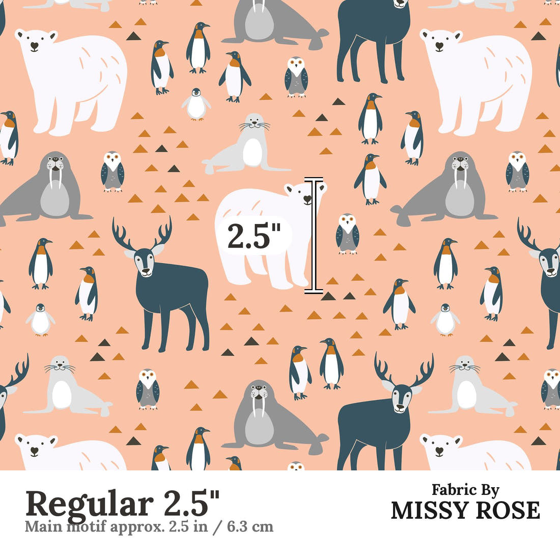 Little Black Kat 06 Regular 2.5 inch print scale guide | Fabric by Missy Rose
