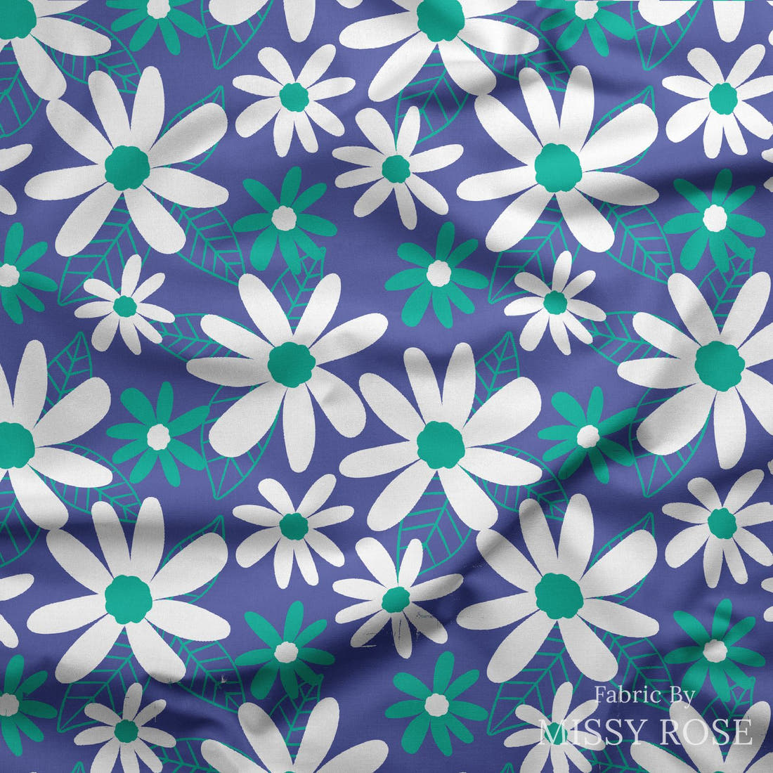 Little Black Kat 09 draped fabric mockup - custom printed fabric by the metre | Fabric by Missy Rose