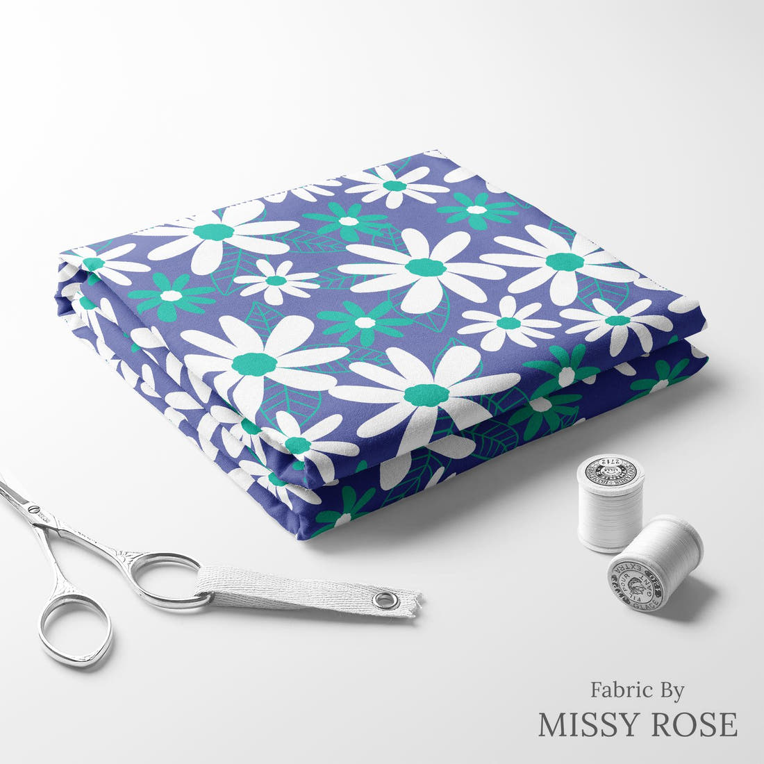 Little Black Kat 09 folded fabric stack with matching thread - pre-order fabric Australia | Fabric by Missy Rose