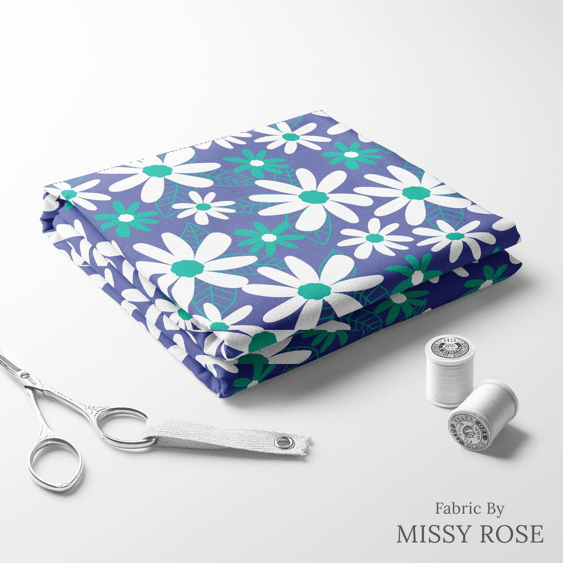 Little Black Kat 09 folded fabric stack with matching thread - pre-order fabric Australia | Fabric by Missy Rose