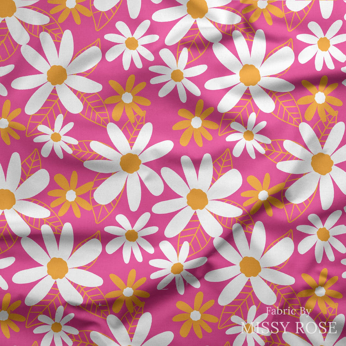 Little Black Kat 10 draped fabric mockup - custom printed fabric by the metre | Fabric by Missy Rose