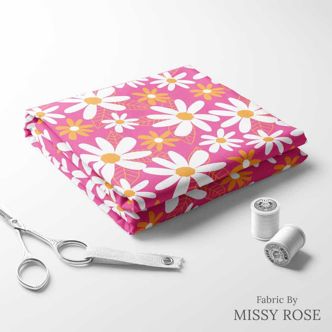 Little Black Kat 10 folded fabric stack with matching thread - pre-order fabric Australia | Fabric by Missy Rose