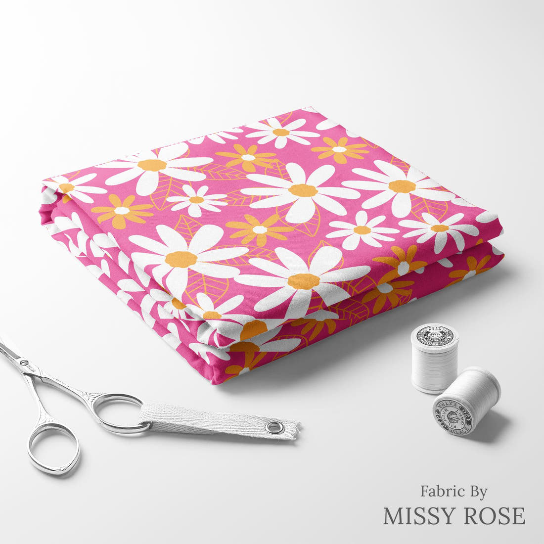 Little Black Kat 10 folded fabric stack with matching thread - pre-order fabric Australia | Fabric by Missy Rose