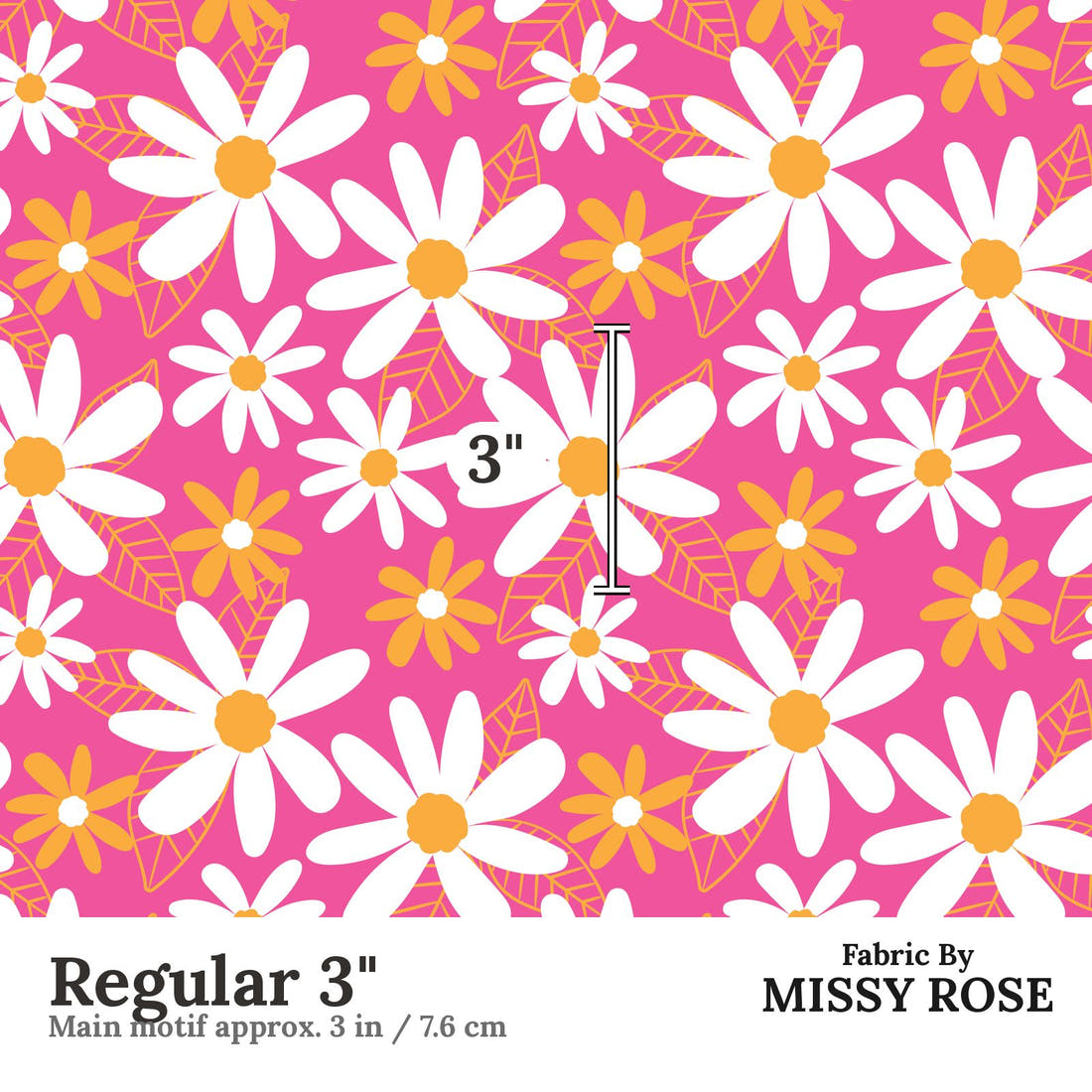 Little Black Kat 10 Regular 3 inch print scale guide | Fabric by Missy Rose