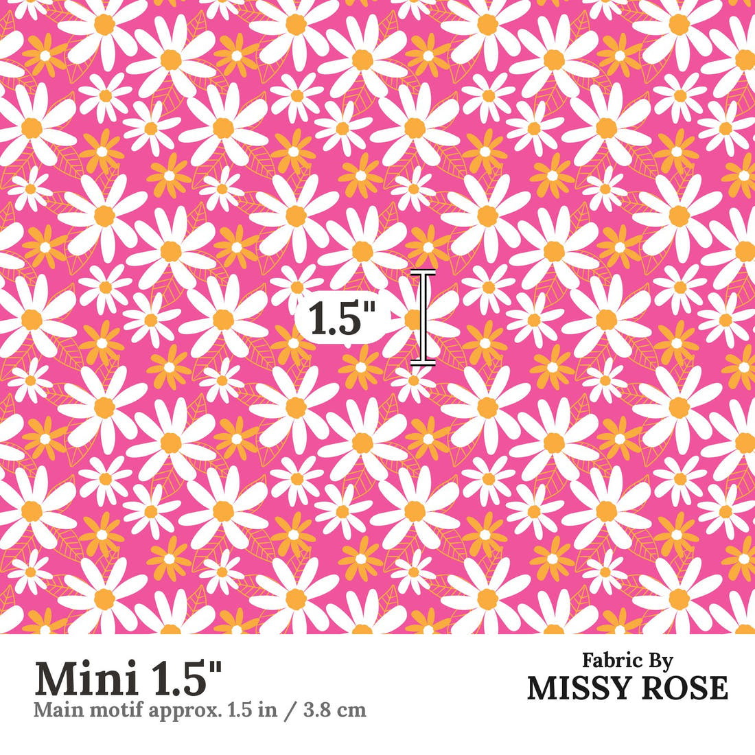Little Black Kat 10 Mini 1.5 inch print scale guide | Fabric by Missy Rose