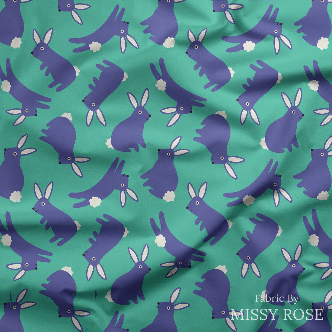 Little Black Kat 17 draped fabric mockup - custom printed fabric by the metre | Fabric by Missy Rose