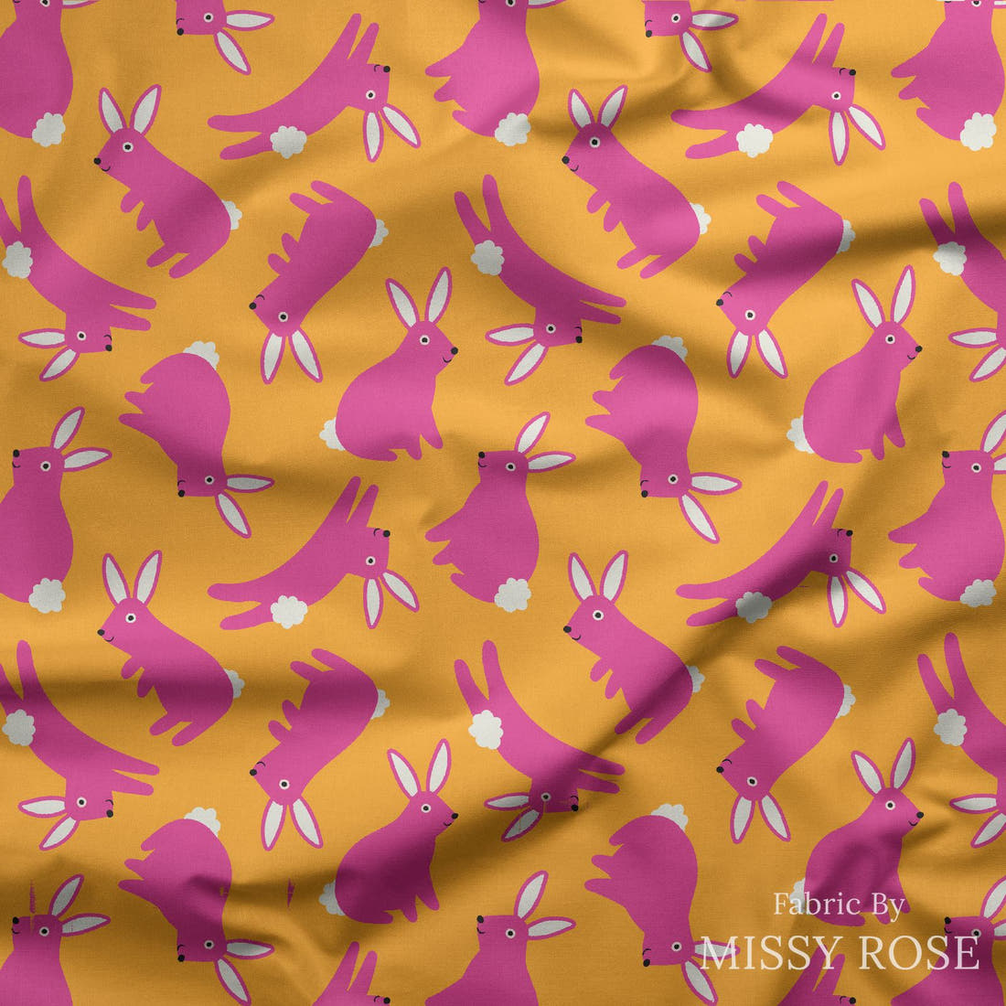 Little Black Kat 18 draped fabric mockup - custom printed fabric by the metre | Fabric by Missy Rose
