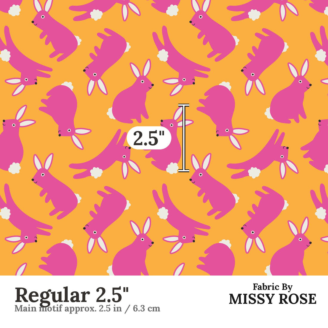 Little Black Kat 18 Regular 2.5 inch print scale guide | Fabric by Missy Rose