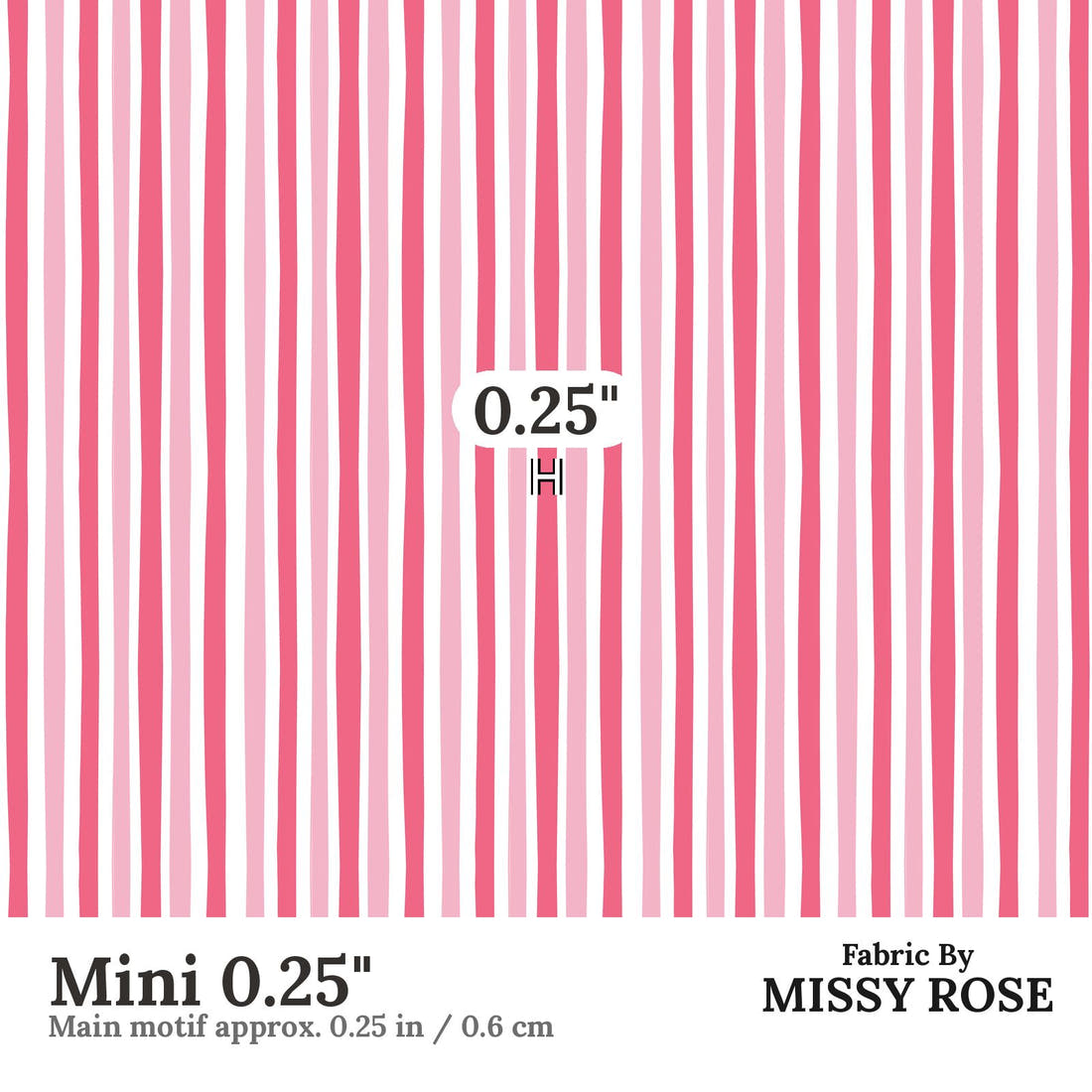 Little Black Kat 19 Mini 0.25 inch print scale guide | Fabric by Missy Rose