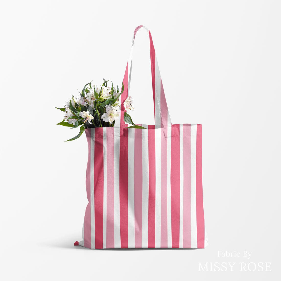 Little Black Kat 19 made up as a tote bag - see how the print looks made up | Fabric by Missy Rose