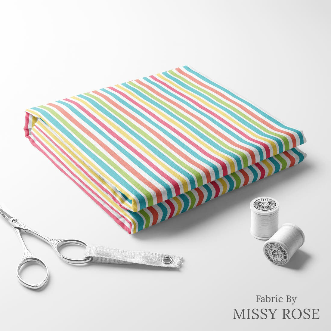 Little Black Kat 20 folded fabric stack with matching thread - pre-order fabric Australia | Fabric by Missy Rose