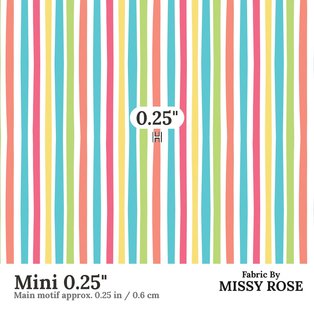 Little Black Kat 20 Mini 0.25 inch print scale guide | Fabric by Missy Rose