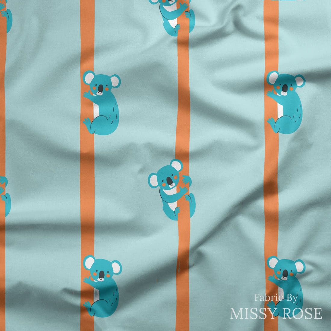 Little Black Kat 25 draped fabric mockup - custom printed fabric by the metre | Fabric by Missy Rose
