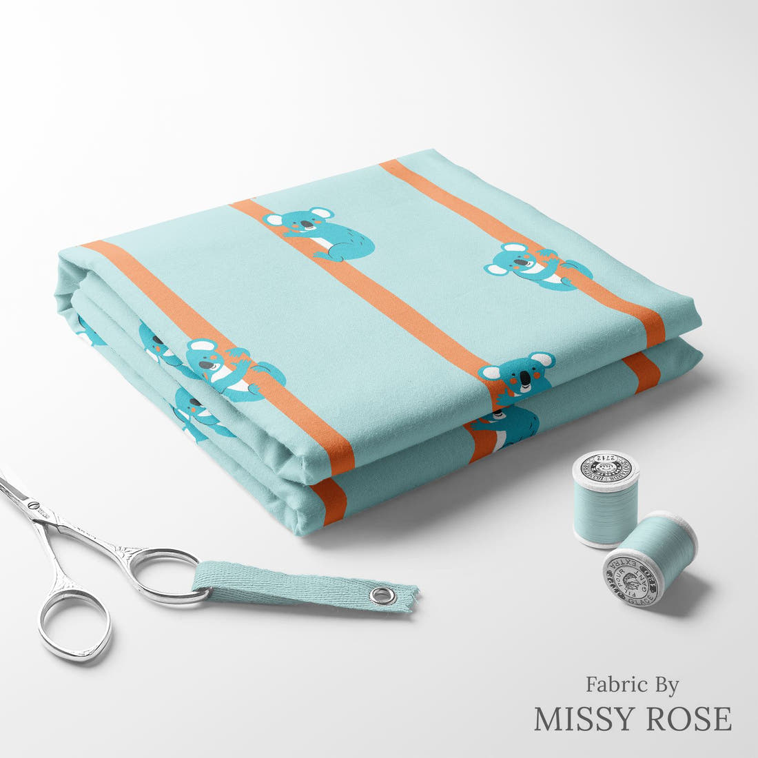 Little Black Kat 25 folded fabric stack with matching thread - pre-order fabric Australia | Fabric by Missy Rose