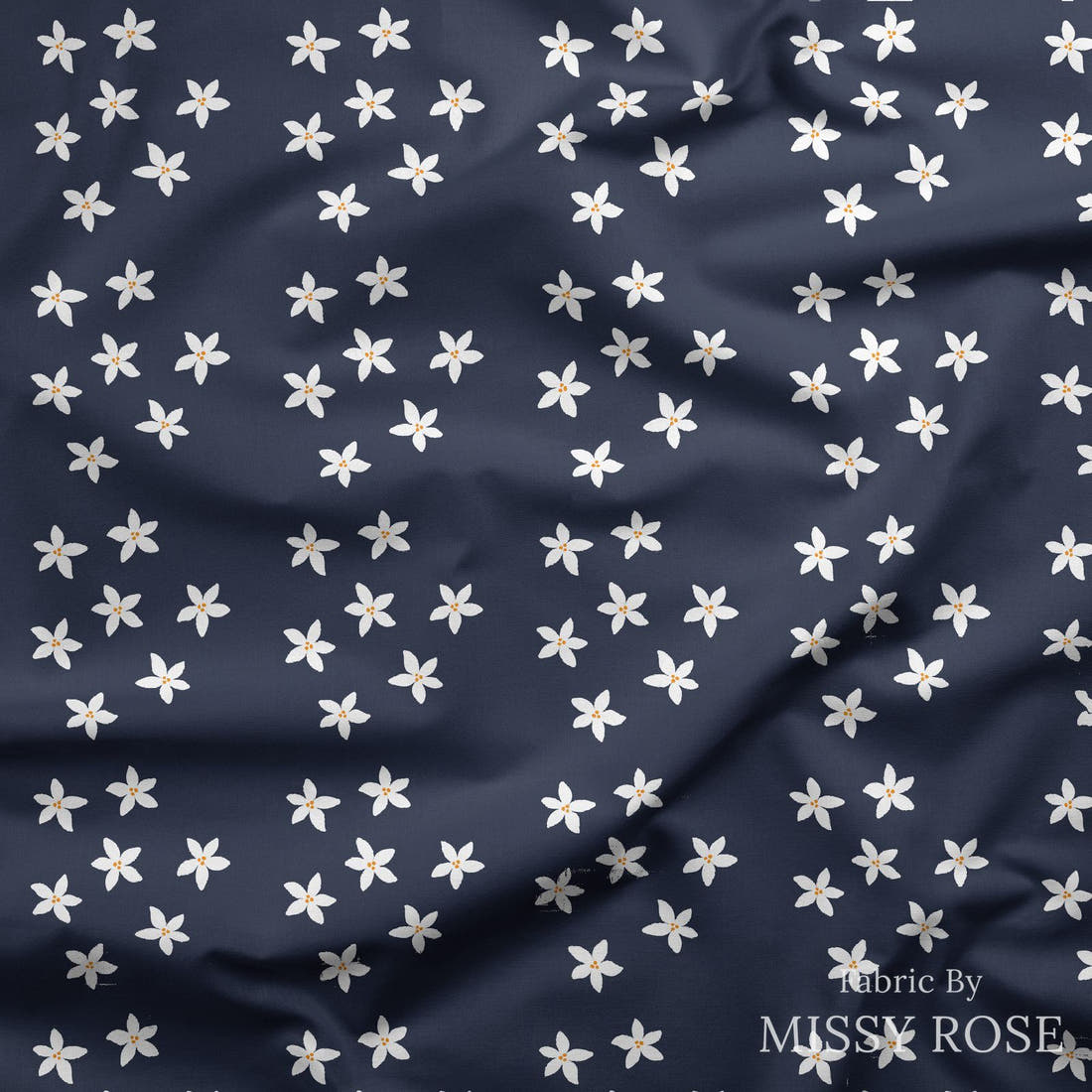 Little Black Kat 30 draped fabric mockup - custom printed fabric by the metre | Fabric by Missy Rose