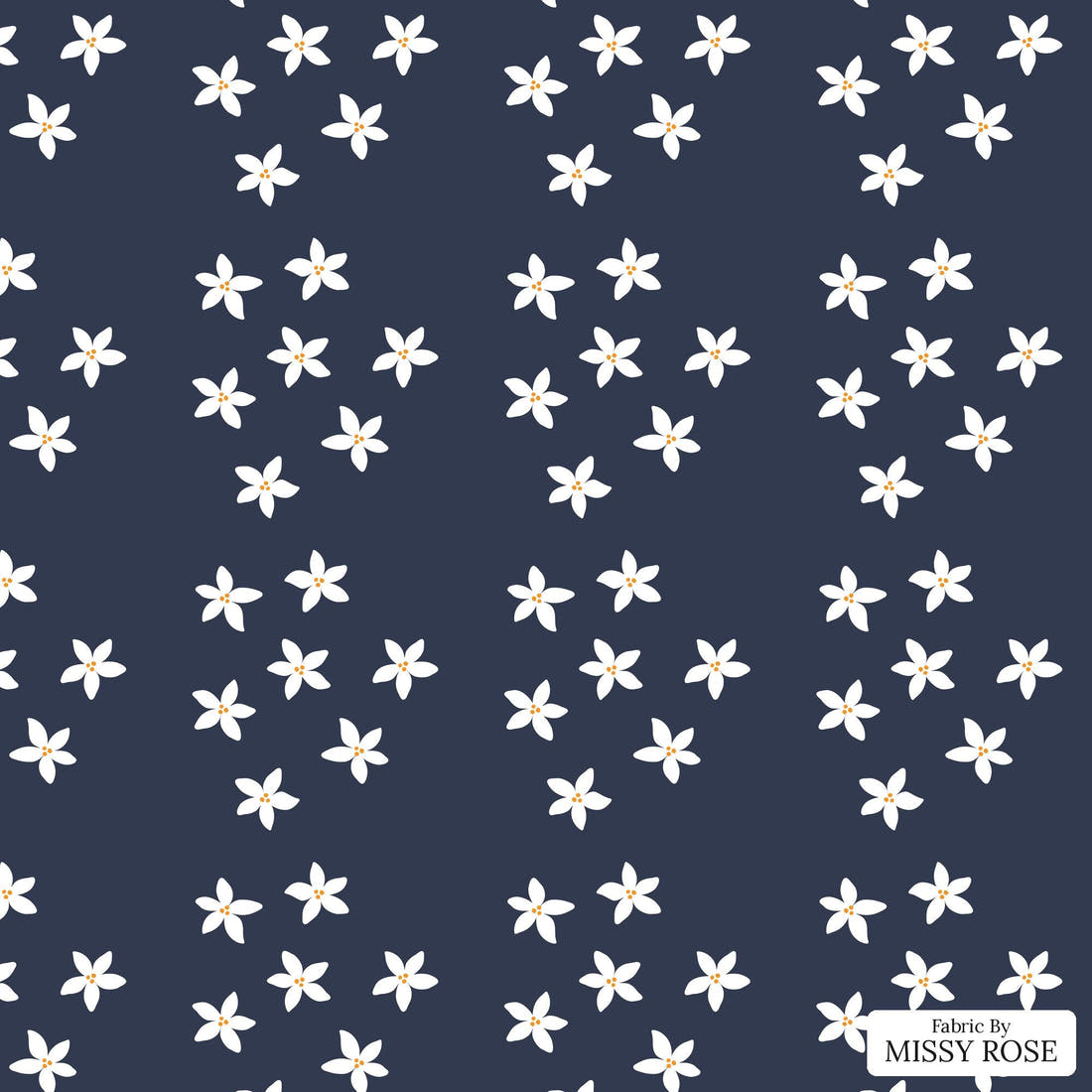 Little Black Kat 30 - flat view of the print, zoom in for detail | Fabric by Missy Rose