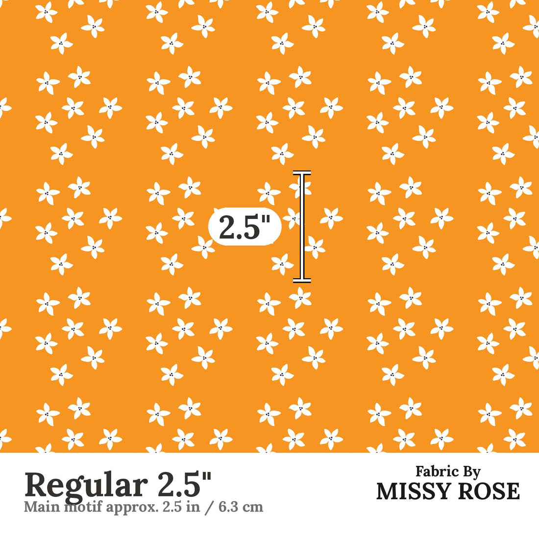 Little Black Kat 31 Regular 2.5 inch print scale guide | Fabric by Missy Rose