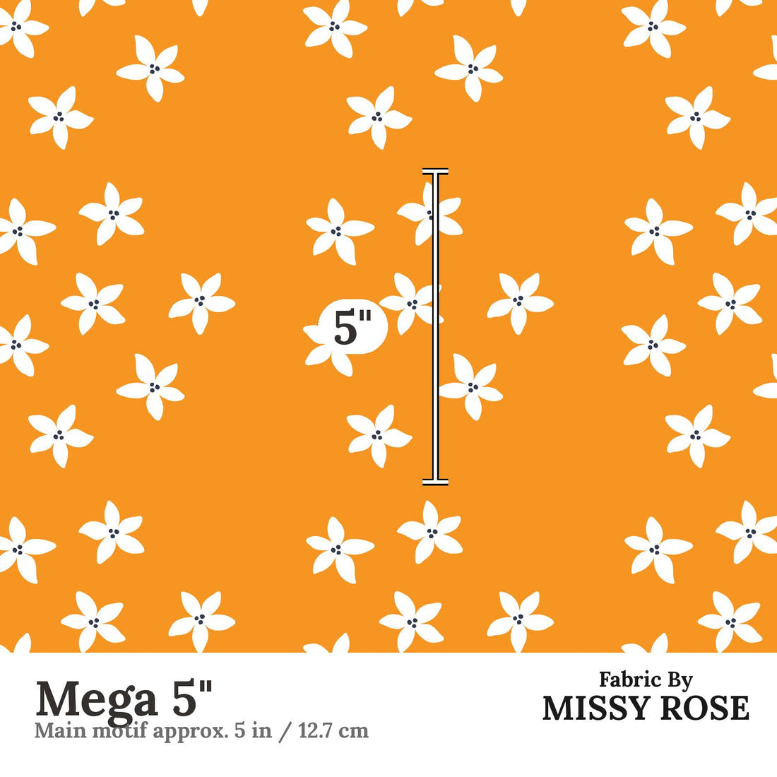 Little Black Kat 31 Mega 5 inch print scale guide | Fabric by Missy Rose