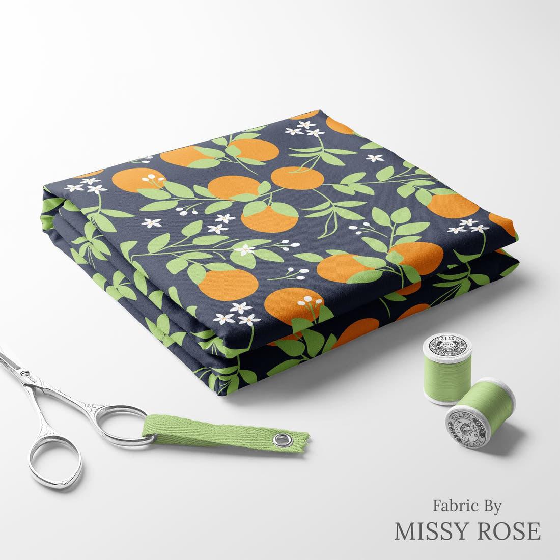 Little Black Kat 33 folded fabric stack with matching thread - pre-order fabric Australia | Fabric by Missy Rose
