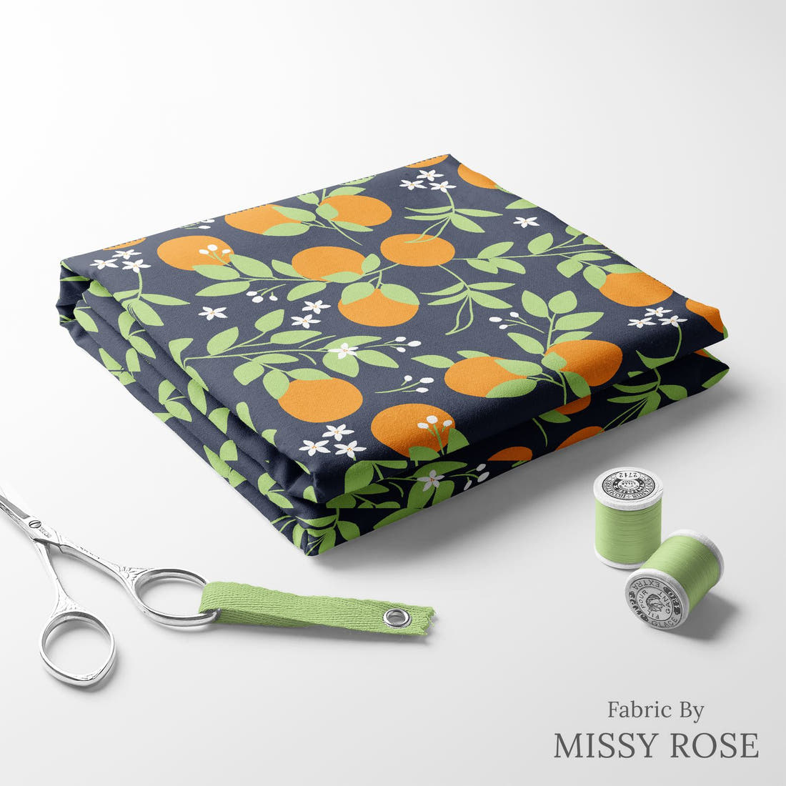 Little Black Kat 33 folded fabric stack with matching thread - pre-order fabric Australia | Fabric by Missy Rose