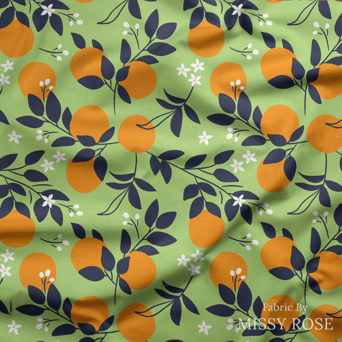 Little Black Kat 34 draped fabric mockup - custom printed fabric by the metre | Fabric by Missy Rose