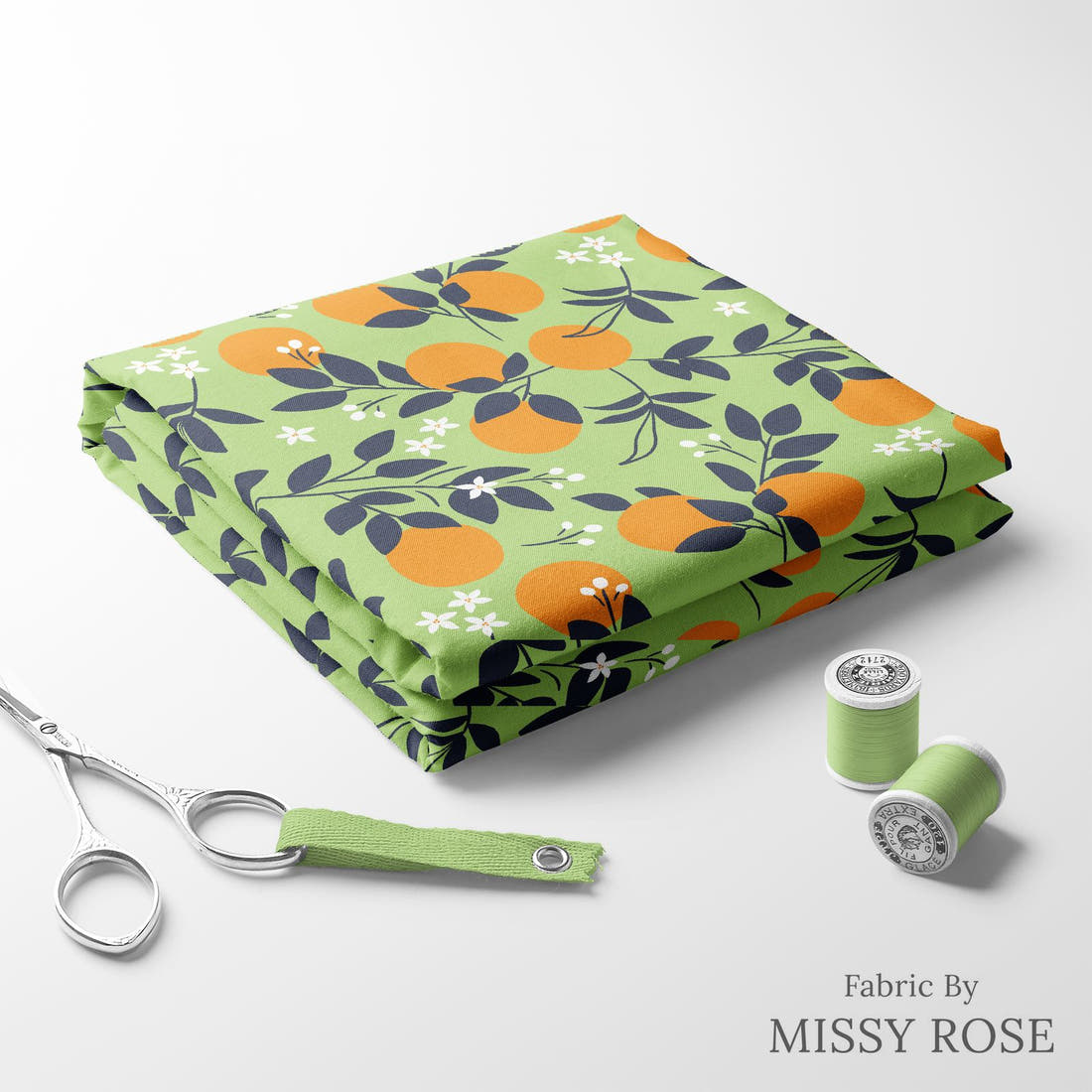 Little Black Kat 34 folded fabric stack with matching thread - pre-order fabric Australia | Fabric by Missy Rose