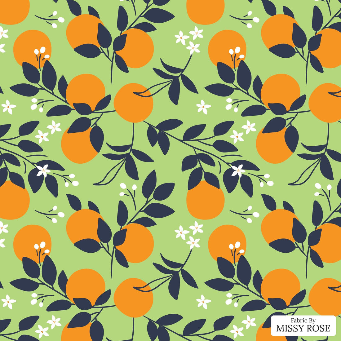 Little Black Kat 34 - flat view of the print, zoom in for detail | Fabric by Missy Rose