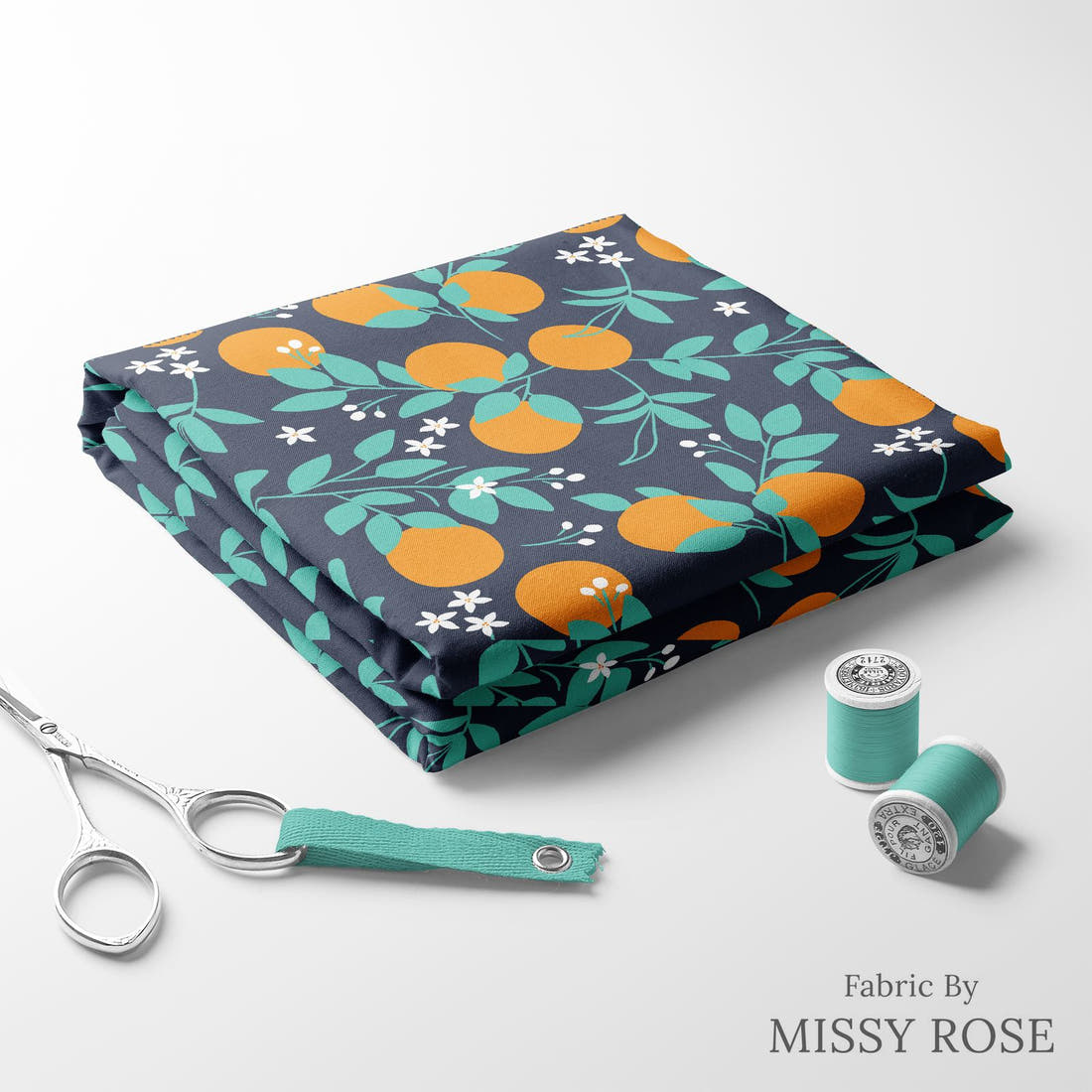 Little Black Kat 35 folded fabric stack with matching thread - pre-order fabric Australia | Fabric by Missy Rose