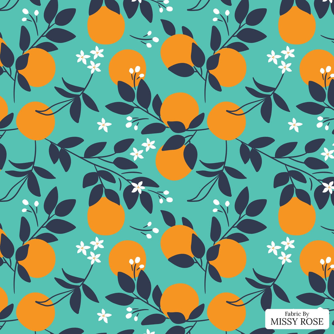 Little Black Kat 36 - flat view of the print, zoom in for detail | Fabric by Missy Rose
