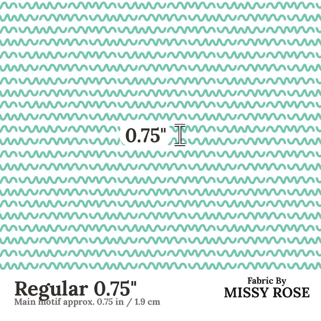 Little Black Kat 37 Regular 0.75 inch print scale guide | Fabric by Missy Rose
