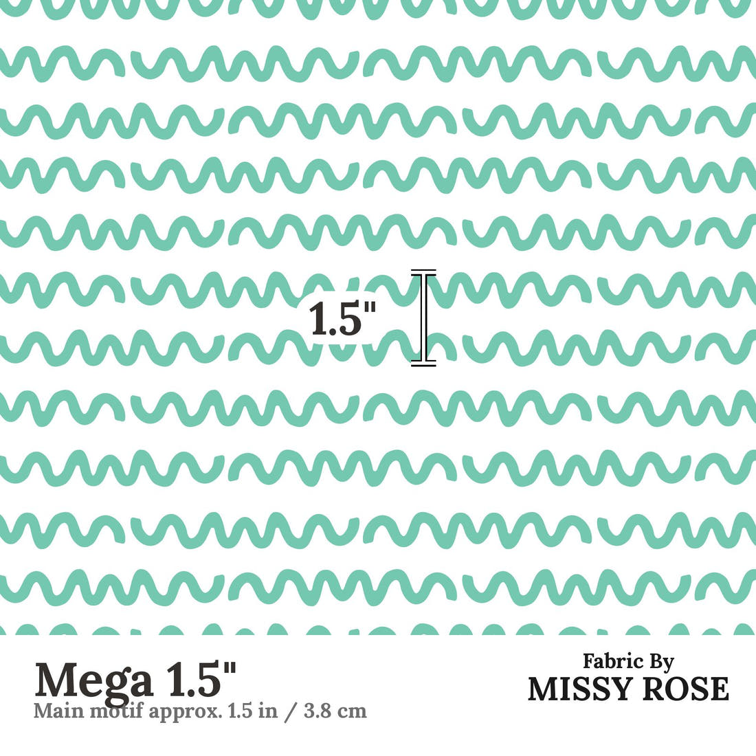 Little Black Kat 37 Mega 1.5 inch print scale guide | Fabric by Missy Rose