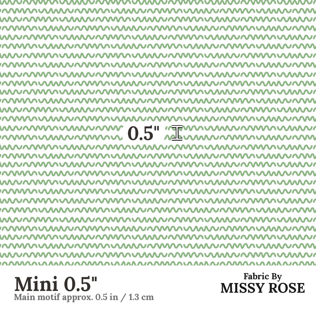 Little Black Kat 38 Mini 0.5 inch print scale guide | Fabric by Missy Rose