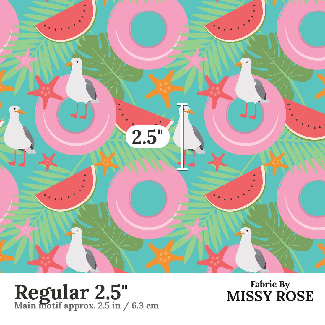 Little Black Kat 39 Regular 2.5 inch print scale guide | Fabric by Missy Rose