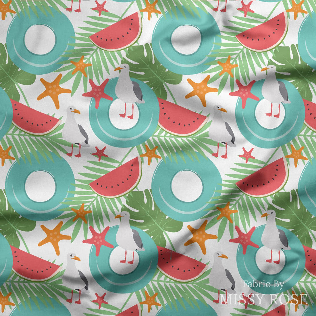 Little Black Kat 40 draped fabric mockup - custom printed fabric by the metre | Fabric by Missy Rose
