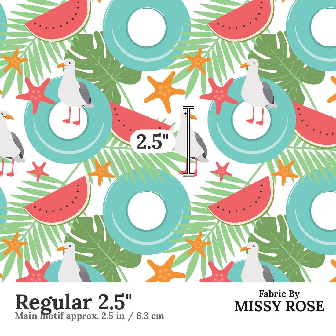 Little Black Kat 40 Regular 2.5 inch print scale guide | Fabric by Missy Rose