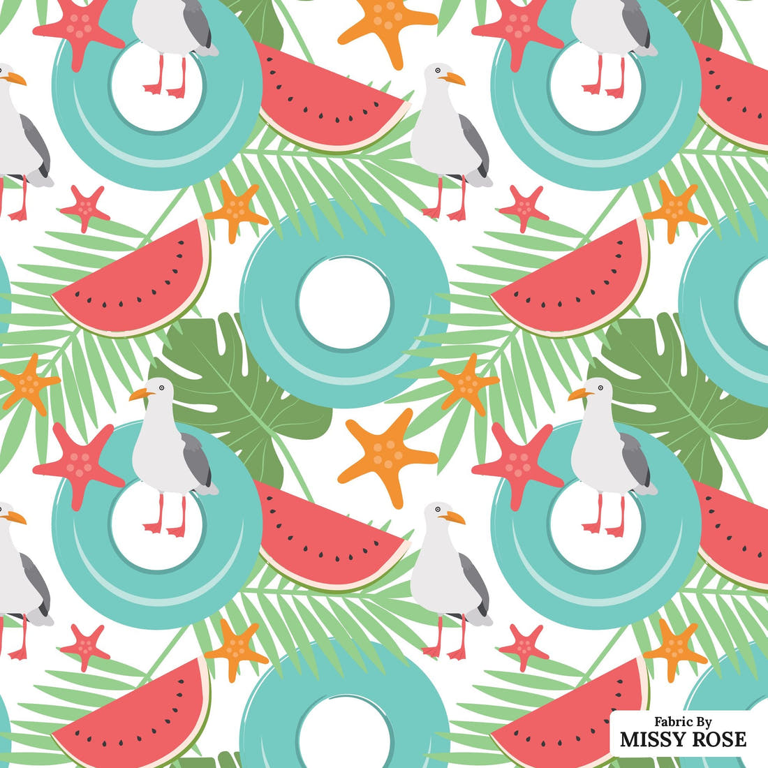 Little Black Kat 40 - flat view of the print, zoom in for detail | Fabric by Missy Rose