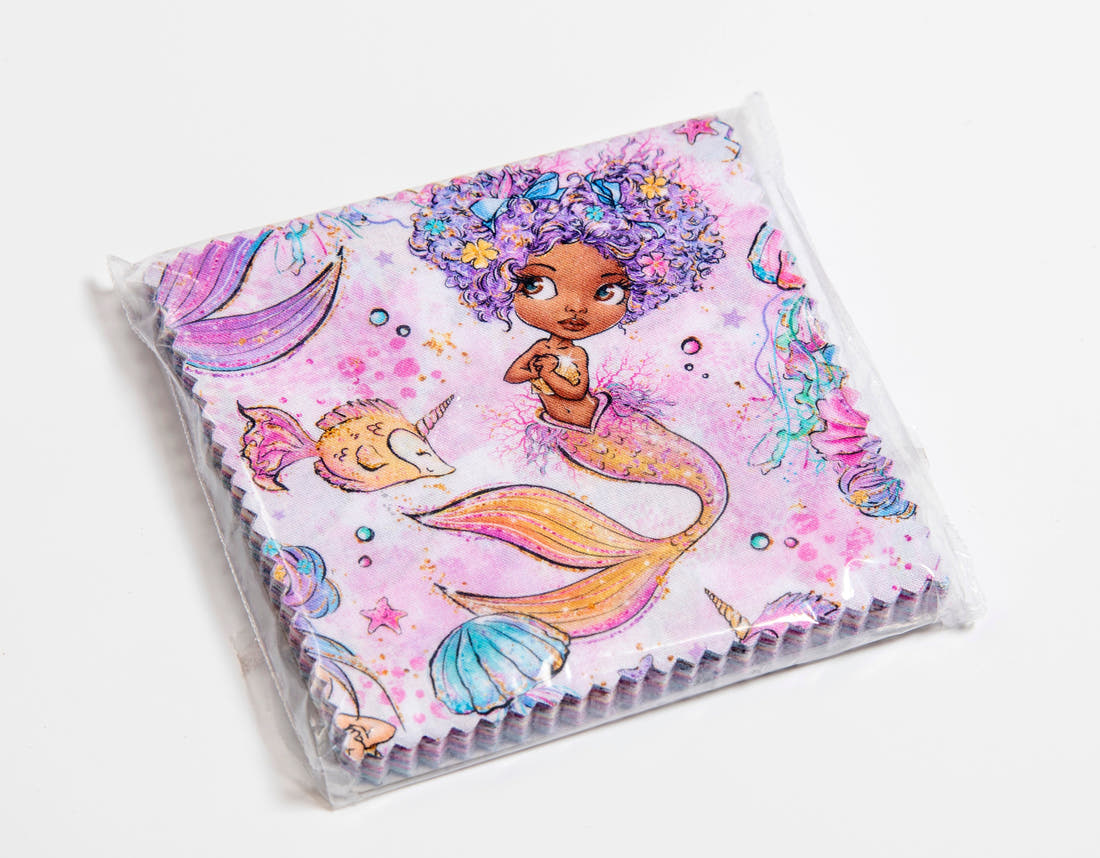 Charm Pack 10" x 10" 40 pieces Quilting Melody Mermaid Fabric – Fabric by Missy Rose