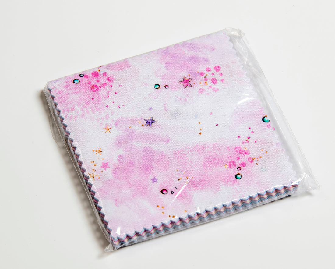 Charm Pack 10" x 10" 40 pieces Quilting Melody Mermaid CO-ORD Fabric – Fabric by Missy Rose