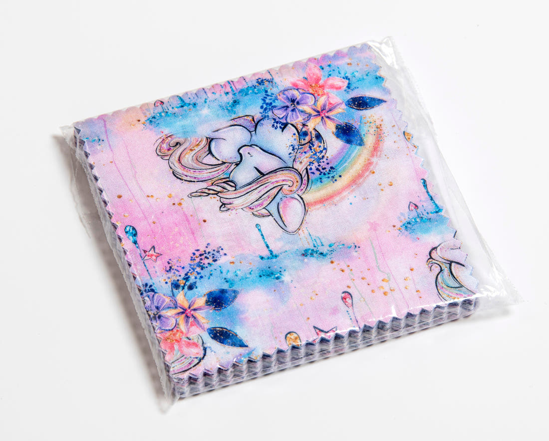 Charm Pack 10" x 10" 40 pieces Quilting Lilla Unicorn Fabric – Fabric by Missy Rose