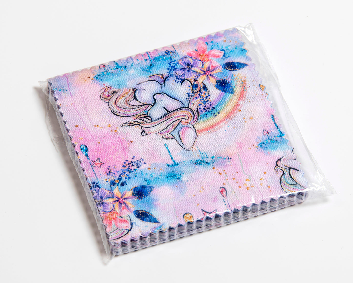 Charm Pack 10" x 10" 40 pieces - Quilting - Lilla Unicorn Fabric